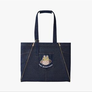 The Monsters Denim Tote Bag - Navy